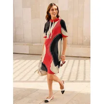 Inspirationen Sweatkleid Rot/Schwarz 52