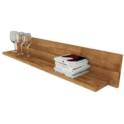 Hängeregal aus Wildeiche Massivholz 100 cm