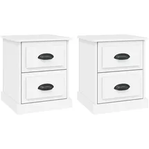vidaXL Nachtschrank 39 x 39 x 47,5 cm Weiß