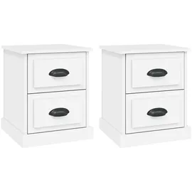 vidaXL Nachtschrank 39 x 39 x 47,5 cm Weiß