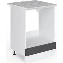 Vicco Badezimmerschrank, Stauraumschrank R-Line, Anthrazit Hochglanz, 60 cm) mit Großnische, mit Arbeitsplatte, zur Aufbewahrung von Reinigungsgeräten und Haushaltsutensilien