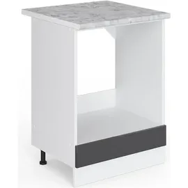 Vicco Badezimmerschrank, Stauraumschrank R-Line, Anthrazit Hochglanz, 60 cm) mit Großnische, mit Arbeitsplatte, zur Aufbewahrung von Reinigungsgeräten und Haushaltsutensilien