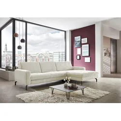 Ecksofa DIE PLANBAR "MP-IN20110 L-Form", beige (natur), B:302cm H:87cm T:178cm, 100% Polyester, Sofas, optional mit Funktionen erhältlich, Kaltschaum-Polsterung