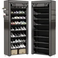 Severno home Schuhregal Stoffschrank Regal - Schwarz