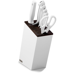 WUSTHOF CLASSIC White 6-piece knife set version santoku including block 1090270601