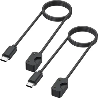 VANCLE 2 Stück Ladekabel für Samsung Galaxy Fit 3 Ladegerät, USB C Fast Charging Kabel, Tragbares Original Ersatz Ladegeräte für Samsung Galaxy Fit 3 SM-R390,100cm Schwarz