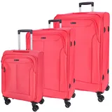 TheTrueC 4 Rollen Koffer 3er Set  S/M/L Kopenhagen fuchsia