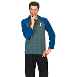Metamorph Kostüm (T)Raumschiff Surprise Spuck Shirt, Langärmeliges Oberteil zur Science Fiction-Parodie blau 58-60