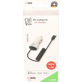 2Go KFZ-Ladegerät 12V/24V 2400mA Weiß
