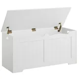 HZUANERI Truhenbank mit Stauraum und 2 Sicherheitsscharnieren (1-St), für Flur, Schlafzimmer, Wohnzimmer weiß
