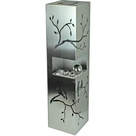deluke Dekosäule TOURS 100 x 25 x 25 cm Silbergrau