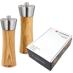 ZASSENHAUS Salz-/Pfeffermühle Mühlen-Set Augsburg 18 cm Olivenholz Manuell, (1 Stück), mit Keramikmahlwerk