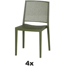 Siena Garden Stapelstuhl-Set Square 4-teilig Olive