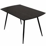 Trisens Esstisch Sabina ausziehbar 140-180 x 80 cm 6-10 Personen Küchentisch mit Metallgestell für Küche, Esszimmer Holz Optik