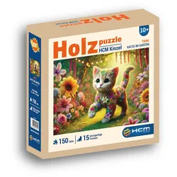 HCM Kinzel Holzpuzzle Katze im Garten