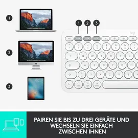 Logitech K380 für Mac DE grauweiß