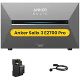 Anker SOLIX Solarbank 3 E2700 Pro All-in-One Speicher für Balkonkraftwerk, by Powerness - 2.7kWh / 1 x Smart Meter / Standardversand