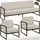 Tectake Comosa Garten-Loungeset für 5 Personen braun