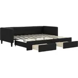 vidaXL Tagesbett 90 x 190 cm Schwarz