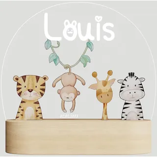 Giftove Personalisiert Nachtlicht Baby mit Namen - Geschenk Geburt Junge - Individuelle Nachttischlampe Kinder - Personalisierte Babygeschenk - Geschenk Neugeborene, Sinnvolle Geschenk zur Geburt/Tauf