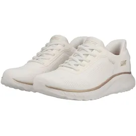 SKECHERS Bobs Squad Chaos Damen Weite E Gold/Weiß 40