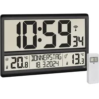 TFA Digitale XL-Funkuhr 36,0 cm 60.4521.01 schwarz