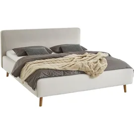 Meise Möbel meise.möbel Polsterbett Mattis 180 x 200 cm Stoff Weiß Ivory