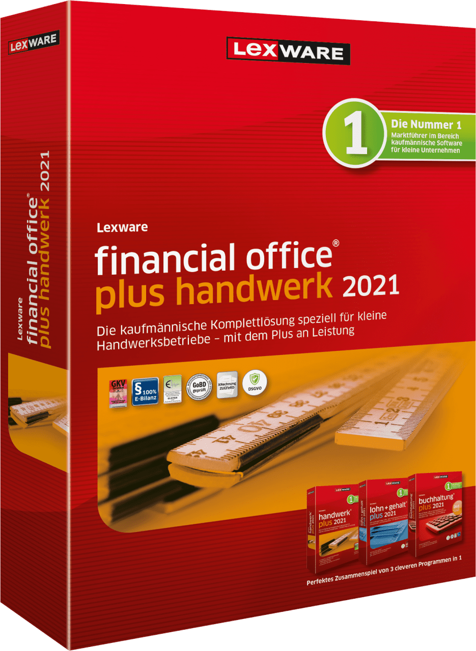 Lexware Financial Office Plus Handwerk 2021, 365 Tage Laufzeit, Download
