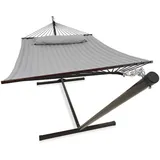 Vita5 Hängematte mit Gestell, Outdoor, Garten, Pool, Balkon, und Terrasse, Indoor Hängematten 2 Personen Hängesessel, Doppelhängematte Ständer, 200kg Belastbarkeit, Einfache Montage