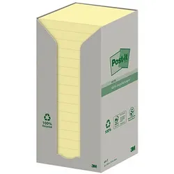 Post-it® Recycling Notes Haftnotizen 654-1T gelb 16 Blöcke