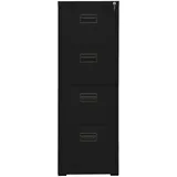 vidaXL Aktenschrank Schwarz 46x62x133 cm Stahl