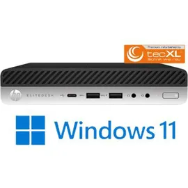 tecXL HP EliteDesk 800 G4 Mini Core i5-8500T 2,1 GHz 16 GB RAM 512 GB SSD Intel UHD Graphics 630 Win 11 Pro