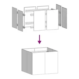 vidaXL Pflanzkübel 100 x 100 x 80 cm Verzinkter Stahl