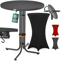 CASARIA Casaria® Stehtisch klappbar mit Husse 80cm