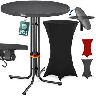 CASARIA Casaria® Stehtisch klappbar mit Husse 80cm