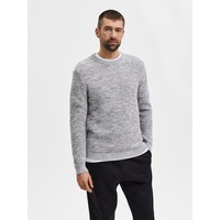 Selected Rundhalspullover »SLHVINCE LS KNIT BUBBLE CREW NECK NOOS«, Gr. S, Marshmallow, , 27232569-S