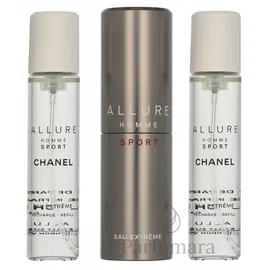 Chanel Allure Sport Eau Extreme refillable 20 ml + Nachfüllung 2 x 20 ml
