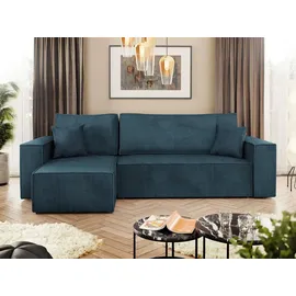 Mirjan24 Ecksofa Blau, Textil, 5-Sitzer, L-Form,L-Form, 244x145 cm, Wohnzimmer, Sofas & Couches, Wohnlandschaften, Ecksofas
