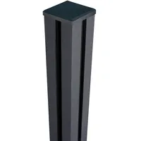 GROJA Solid Torpfosten inkl. Kappe Anthrazitgrau, Stahl)