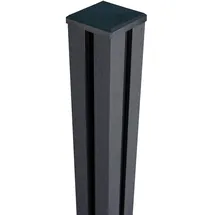 GROJA Solid Torpfosten inkl. Kappe Anthrazitgrau, Stahl)