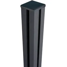 GROJA Solid Torpfosten inkl. Kappe Anthrazitgrau, Stahl)