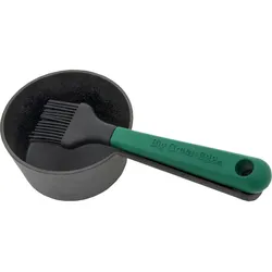 Big Green Egg Saucentopf aus Gusseisen mit Streichpinsel