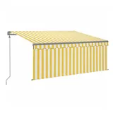 furnicato Markise 3 x 2,5 m gelb/weiß