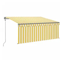 furnicato Markise 3 x 2,5 m gelb/weiß