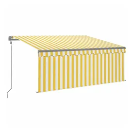 furnicato Markise 3 x 2,5 m gelb/weiß