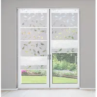 HOME WOHNIDEEN 91515 Magnetrollo RANA Ausbrenner Bambus, Ranken-Motiv, Fensterhaken,