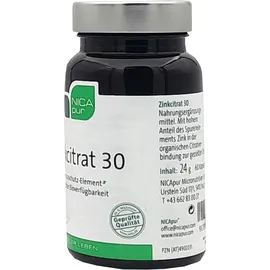 NICApur Micronutrition GmbH Nicapur Zinkcitrat 30 Kapseln