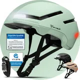 Fahrradhelm mit Front- und Rücklicht NOVA - Mint - M - Bestseller,Neu,oft gekauft
