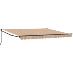 vidaXL manuelle einziehbare Markise buntgestreift 400x300 cm