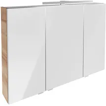 Fackelmann LED-Spiegelschrank B.Brillant 100 cm Asteiche